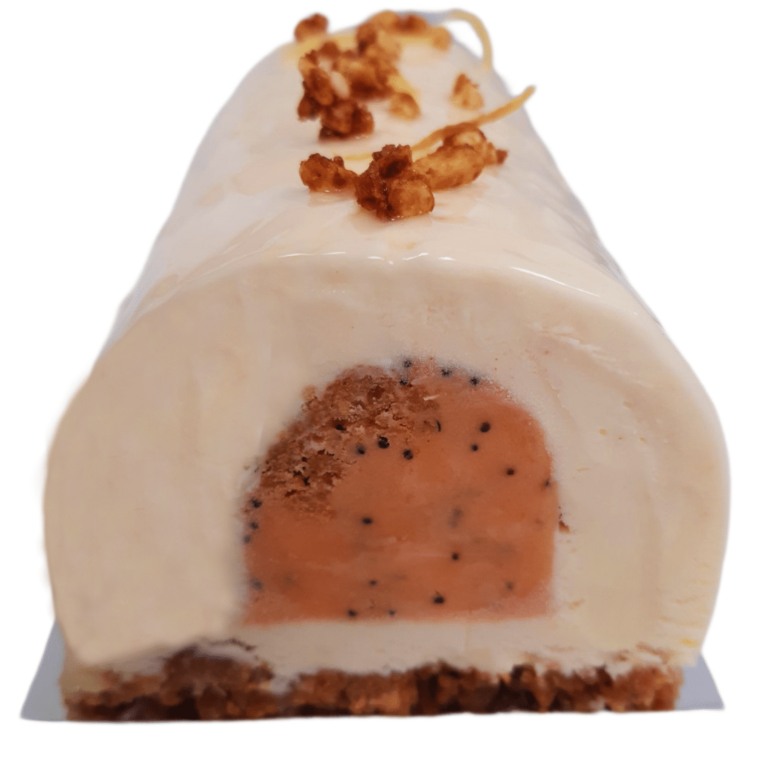 buche glacée sapin orange sanguine Face buche glacée artisanale sapin orange sanguine Face