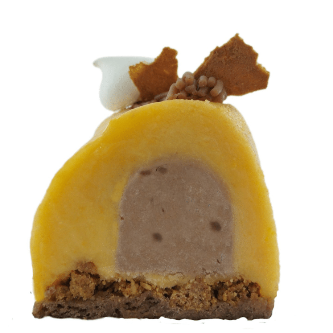 Buche glacée marron & mandarine Face