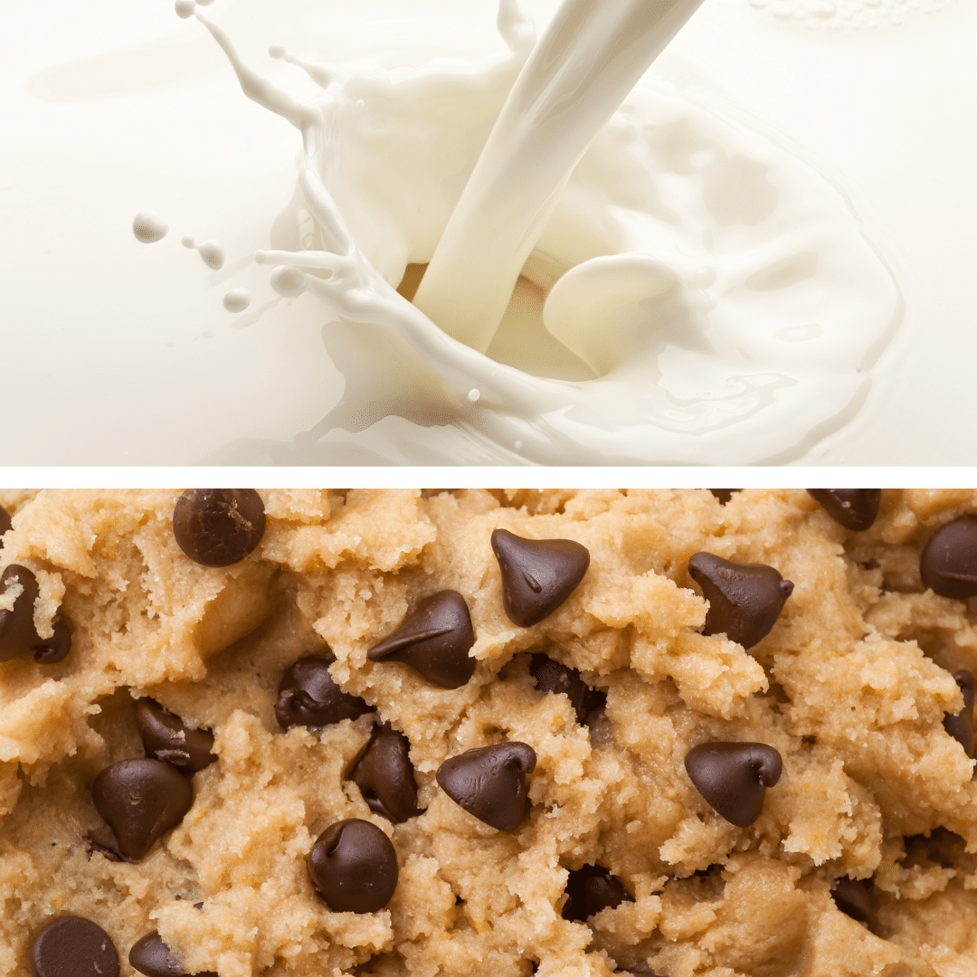 Crème glacée Fleur de lait et cookie dough Crème glacée Fleur de lait et cookie dough