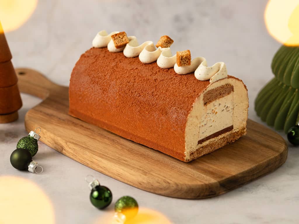 buche glacée pain d'épices vanille buche glacée artisanale pain d'épices vanille et amandes